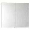 Vitra 1000mm Gloss White Double Door Mirrored Bathroom Cabinet