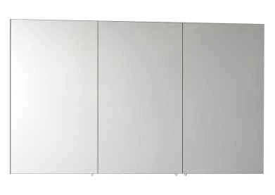 1200mm - Gloss - White Three Door Mirrored Bathroom Cabinet - Vitra 1 1200mm - Gloss - White Three Door Mirrored Bathroom Cabinet - Vitra