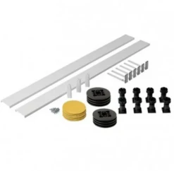 Vantage 2000 Brushed Brass Sliding Shower Door 1200mm - Easy Clean -Lumibath Shop Volente Leg Set Panels