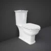 Washington Close Coupled Open Back Push Button Flush WC With Soft Close Seat White - RAK Ceramics