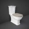 Washington Close Coupled Open Back Push Button Flush WC With Soft Close Seat Cappuccino - RAK Ceramics