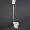 Washington High Level Cistern And WC With Soft Close Seat Greige - RAK Ceramics
