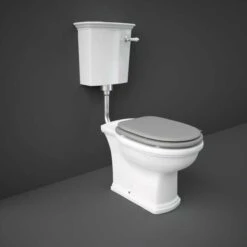 Washington Low Level Cistern And WC With Soft Close Seat Grey - RAK Ceramics