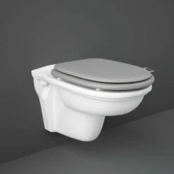 Washington Wall Hung WC With Soft Close Seat Grey - RAK Ceramics