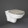 Washington Wall Hung Rimless WC With Soft Close Seat Cappuccino - RAK Ceramics