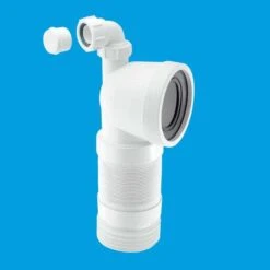 McAlpine 90 Degree Flexible WC Connector With Universal Vent Boss - WC-CON8FV