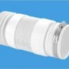 McAlpine White Back To Wall Flexible WC Connector With Jubilee Clip - WC-F21R