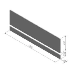 Gloss White Wood Bath Panel 1800mm By The White Space -Lumibath Shop WSSBP18