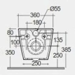 Feeling Matt Black Wall Hung Rimless WC Inc Soft Close Seat - RAK Ceramics -Lumibath Shop Wall Hung Sizes 2 v1 2