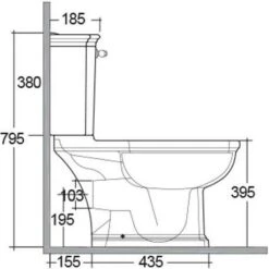 Washington Close Coupled Open Back Lever Flush WC With Soft Close Seat Grey - RAK Ceramics 8 Washington Close Coupled Open Back Lever Flush WC With Soft Close Seat Grey - RAK Ceramics -Lumibath Shop Washington Sizes 2 3