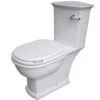 Washington Close Coupled Open Back Lever Flush WC With Soft Close Seat White - RAK Ceramics