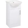 Watervale 450mm Basin Unit & Basin - White Gloss