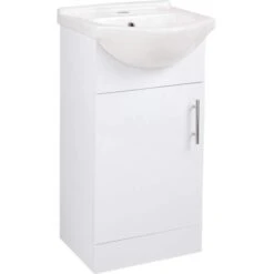 Watervale 450mm Basin Unit & Basin - White Gloss