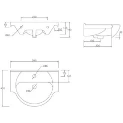 Watervale 560mm Basin Unit & Basin - White Gloss -Lumibath Shop Watervale Vanity Unit 560 Sizes Top