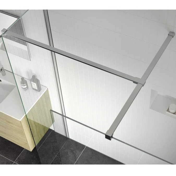 Supreme Wetroom Panel & Support Bar - 1200mm - Chrome 4 Supreme Wetroom Panel & Support Bar - 1200mm - Chrome - Image 4
