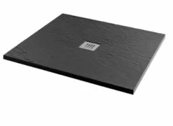 MX Minerals 900 X 900mm Jet Black Slate Effect Square Shower Tray