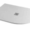 MX Minerals 1200 X 800 RH Ice White Slate Effect Offset Quadrant Shower Tray