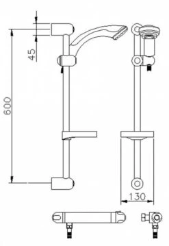 Ultra Nuie Dune Bar Low Pressure Shower Valve With Slider Rail Kit -Lumibath Shop a3910 showers v1 ld