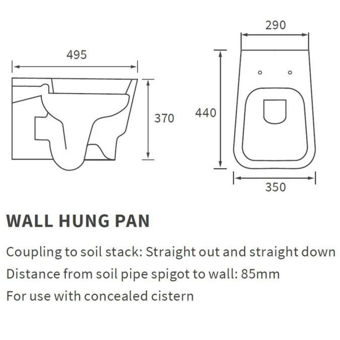 Allier Wall Hung Toilet & Soft Close Seat 2 Allier Wall Hung Toilet & Soft Close Seat - Image 2