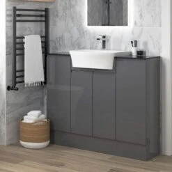 Appleyard Semi Recessed Basin 500mm 1 Tap Hole -Lumibath Shop appleyard lifestyle3