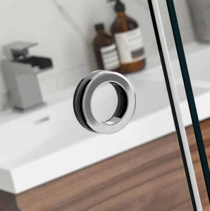 Rolla 8 1500mm Matt Black Recess Frameless Sliding Shower Door 3 Rolla 8 1500mm Matt Black Recess Frameless Sliding Shower Door - Image 3