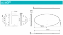 HIB Arena 120 Ambient Oval LED Bathroom Mirror 600 X 1200mm -Lumibath Shop arena 120 tech