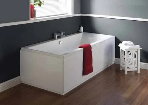 Asselby Square Double Ended Bath - 1800 X 800mm - NBA214 - Nuie 2 Asselby Square Double Ended Bath - 1800 X 800mm - NBA214 - Nuie - Image 2