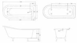Bayswater Pembridge 1700mm Traditional Slipper Bath -Lumibath Shop bayb105 tech