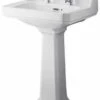 Bayswater Fitzroy 595mm 2 Tap Holes Basin & Full Pedestal