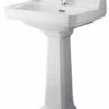 Bayswater Fitzroy 560mm 1 Tap Hole Basin & Comfort Height Pedestal