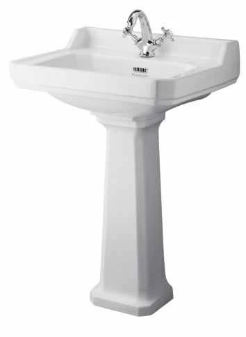 Bayswater Fitzroy 595mm 1 Tap Hole Basin & Full Pedestal 1 Bayswater Fitzroy 595mm 1 Tap Hole Basin & Full Pedestal