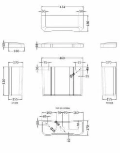 Bayswater Fitzroy Traditional Close Coupled Toilet - Flush Handle -Lumibath Shop bayc015 tech