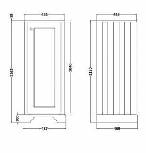 Bayswater Pointing White Tall Boy Bathroom Unit 2 Bayswater Pointing White Tall Boy Bathroom Unit - Image 2