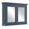 Bayswater 1050mm Double Mirror Wall Cabinet - Stiffkey Blue