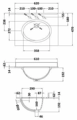 Bayswater 600mm 2-Door Traditional Basin Cabinet - Pointing White -Lumibath Shop bayswater 600mm 3th marble tech 2 1