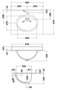 Bayswater 600mm 2-Door Traditional Basin Cabinet - Pointing White -Lumibath Shop bayswater 600mm marble tech 2 1