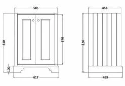 Bayswater 600mm 2-Door Traditional Basin Cabinet - Stifkey Blue 23 Bayswater 600mm 2-Door Traditional Basin Cabinet - Stifkey Blue -Lumibath Shop bayswater 600mm vanity spec 2 2