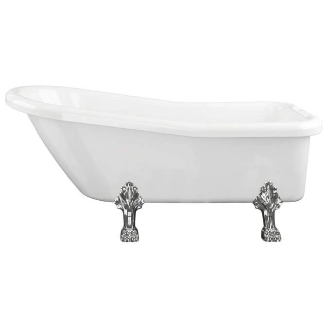 Bourbourg Traditional 1530mm Freestanding Bath Chrome Feet 2 Bourbourg Traditional 1530mm Freestanding Bath Chrome Feet - Image 2