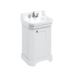 Burlington White 56cm Vanity Unit With One Door & Edwardian Basin