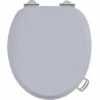 Burlington Grey Real Wood Traditional Toilet Seat Soft Closing - S46