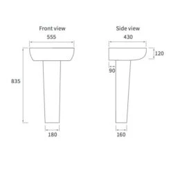 Campbell Bathroom Suite, 555mm Basin, Close Toilet & 1700 Bath -Lumibath Shop campbell basin and ped tech