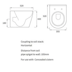 Campbell Back To Wall Toilet & Soft Closed Seat -Lumibath Shop campbell btw tech 2