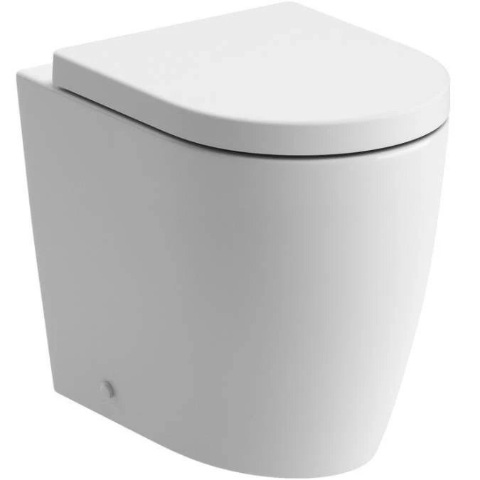 Campbell Rimless Back To Wall Toilet & Soft Closed Seat 1 Campbell Rimless Back To Wall Toilet & Soft Closed Seat