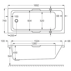 Carron Quantum Integra 1700 X 750 Bath With Twin Grips - Carronite -Lumibath Shop carron quantum integra 1700x750 tech 1