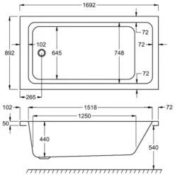 Carron Quantum 1700 X 900 Single Ended Bath - 5mm -Lumibath Shop carron quantum se 1700x900 tech