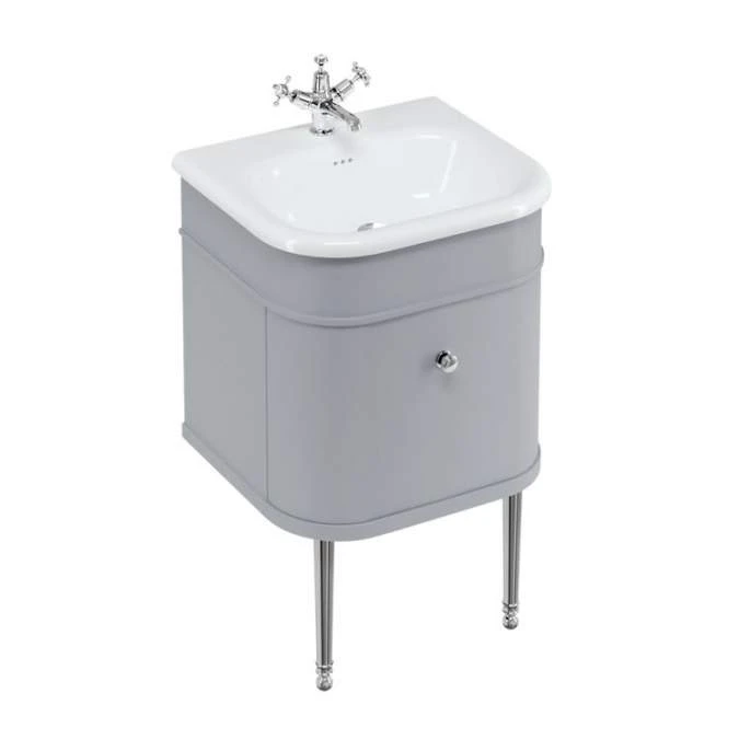 Burlington Chalfont Matt Grey 550mm Single Drawer Traditional Vanity Unit & Basin 3 Burlington Chalfont Matt Grey 550mm Single Drawer Traditional Vanity Unit & Basin - Image 3
