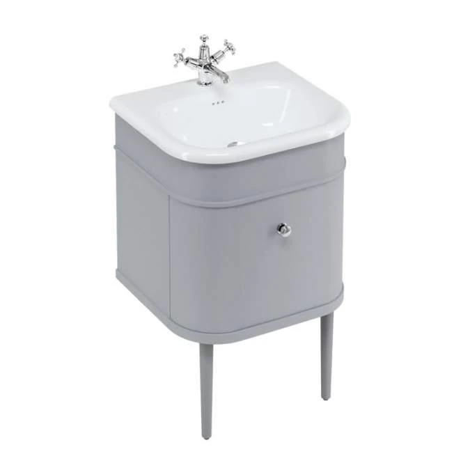 Burlington Chalfont Matt Grey 550mm Single Drawer Traditional Vanity Unit & Basin 2 Burlington Chalfont Matt Grey 550mm Single Drawer Traditional Vanity Unit & Basin - Image 2