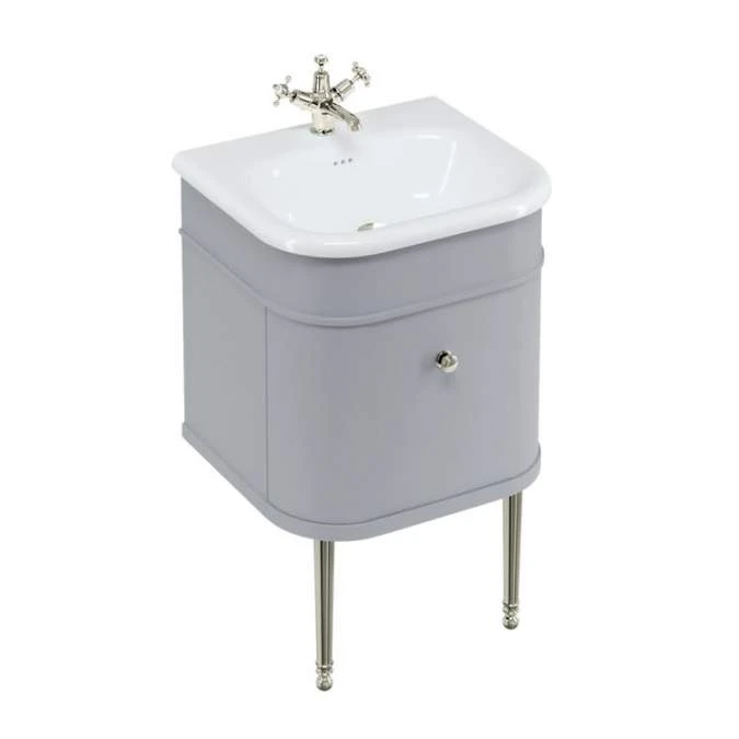 Burlington Chalfont Matt Grey 550mm Single Drawer Traditional Vanity Unit & Basin 4 Burlington Chalfont Matt Grey 550mm Single Drawer Traditional Vanity Unit & Basin - Image 4