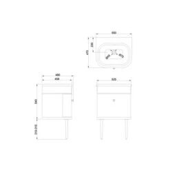 Burlington Chalfont Matt Grey 550mm Single Drawer Traditional Vanity Unit & Basin 11 Burlington Chalfont Matt Grey 550mm Single Drawer Traditional Vanity Unit & Basin -Lumibath Shop chalfont 550 tech 1
