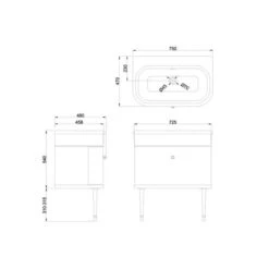 Burlington Chalfont Matt Blue 750mm Single Drawer Traditional Vanity Unit & Basin 11 Burlington Chalfont Matt Blue 750mm Single Drawer Traditional Vanity Unit & Basin -Lumibath Shop chalfont 750 tech 2